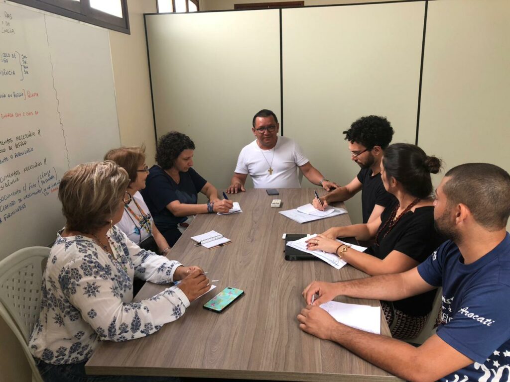 Reunião na Paróquia Consolata junto com o Instituto de Migrações e Direitos Humanos