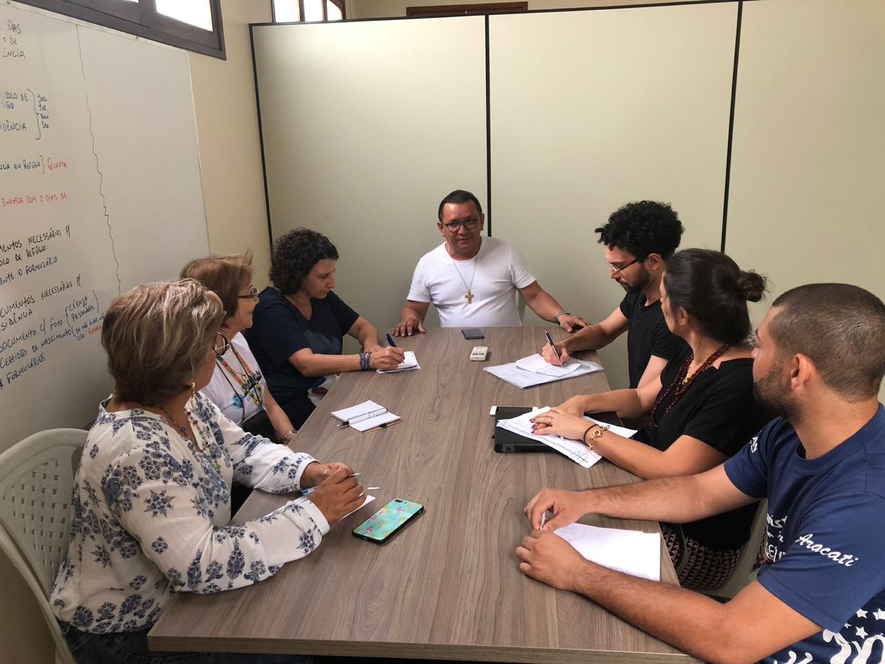 Reunião na Paróquia Consolata junto com o Instituto de Migrações e Direitos Humanos